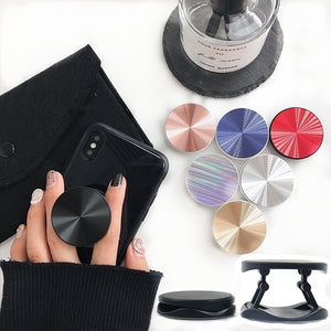 Metal Surface Expanding Phone socket Holder Universal Mobile Phone Finger Grip Holder Flexible Phone Stand for all phone