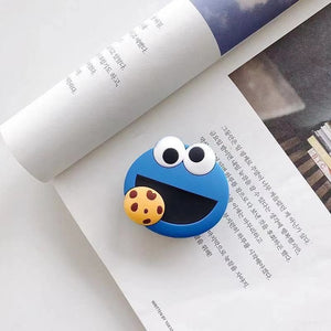 NEW Cartoon Round Universal Mobile Phone Ring Holder Airbag Gasbag fold Stand Bracket Mount For iPhone XR Samsung Huawei Xiaomi