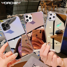 Load image into Gallery viewer, Luxury Clear Makeup Mirror Phone Case For iphone 11 Pro XS MAX XR X Soft Silicone Cover For iphone 7 8 6S 6 Plus Shockproof Case