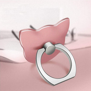 Finger Ring Mobile Phone Smartphone Stand Holder cell Smart Round Phone Ring Transparent Cat holder Heart Socket Car Mount Stand