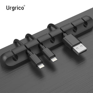 Silicone Cable Organizer  USB Cable Holder Flexible Cable Winder Management cable Clips Holder For Mouse Keyboard Earphone Car