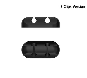 Silicone Cable Organizer  USB Cable Holder Flexible Cable Winder Management cable Clips Holder For Mouse Keyboard Earphone Car