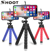 Load image into Gallery viewer, SHOOT Mini Flexible Sponge Octopus Tripod for iPhone Samsung Xiaomi Huawei Mobile Phone Smartphone Tripod for Gopro 8 7 5 Camera