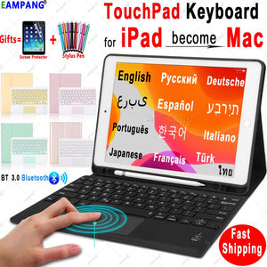 TouchPad Keyboard for iPad 10.2 2019 Keyboard Case for Apple iPad 9.7 2017 2018 Air 2 3 Pro 9.7 10.5 11 2018 2020 Keyboard