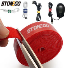 Load image into Gallery viewer, STONEGO USB Cable Winder Cable Organizer Ties Mouse Wire Earphone Holder HDMI Cord Free Cut Management Phone Hoop Tape Protector