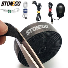 Load image into Gallery viewer, STONEGO USB Cable Winder Cable Organizer Ties Mouse Wire Earphone Holder HDMI Cord Free Cut Management Phone Hoop Tape Protector