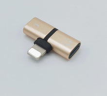 Load image into Gallery viewer, 2 In 1 Dual Ports Headphone Adapter For iPhone